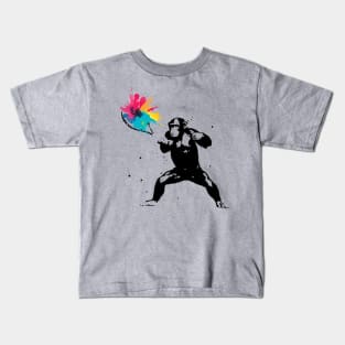 Tennis Chimpanzee Paint Splash Kids T-Shirt